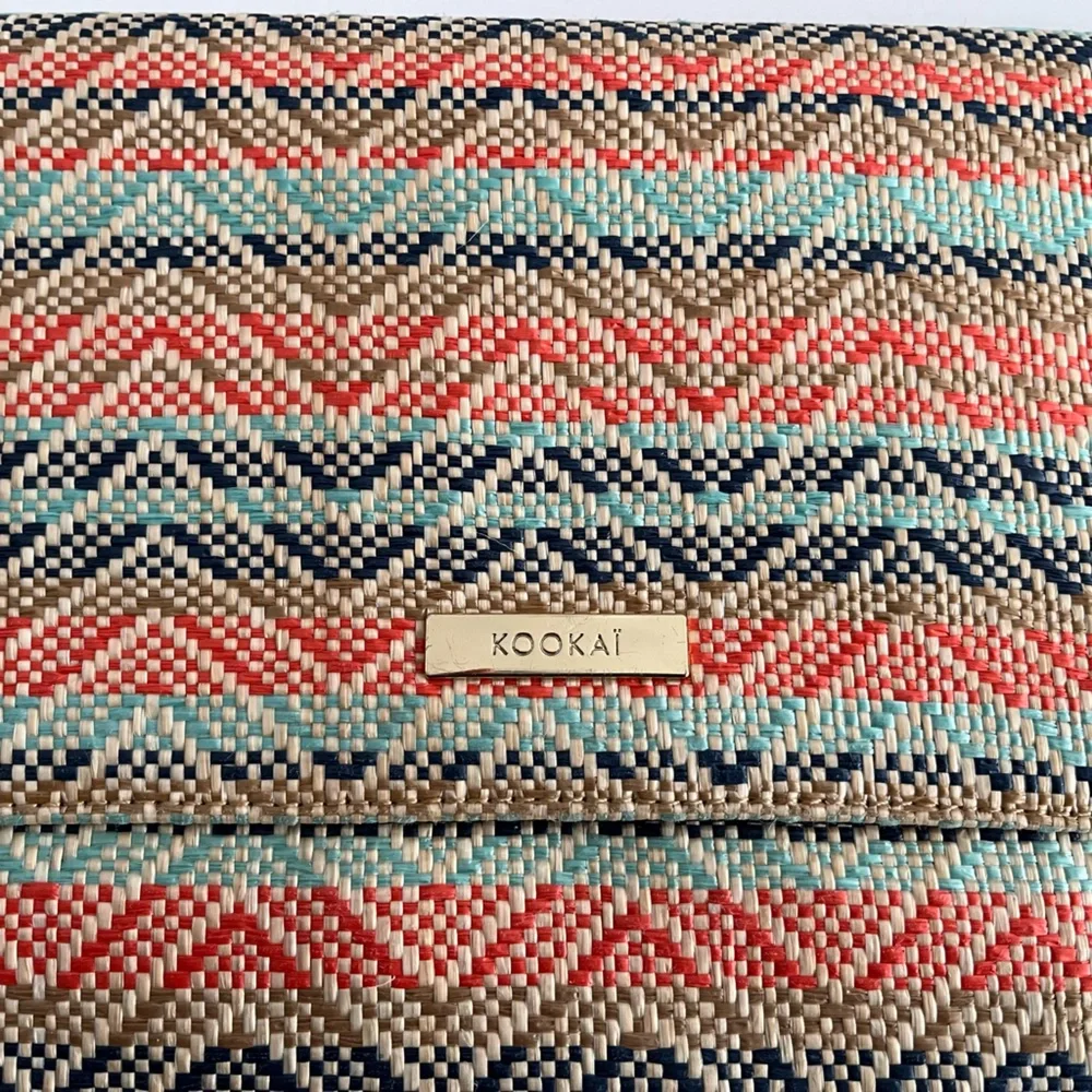 Kookai Multi Coloured Women’s Clutch Purse Bag Pre Owned Stain On Corner - Picture 2 of 15